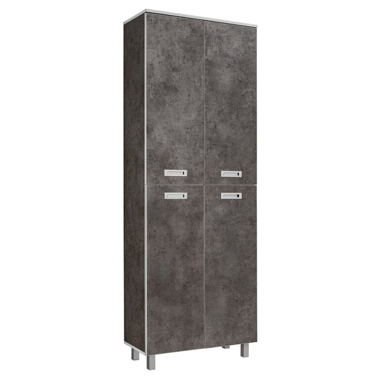 Regal biurowy 220 x 80 cm Tim ciemnoszary beton od Okmed Demko